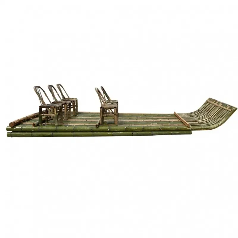 Fishing boat assault boat, catering rafting decoration genuine bamboo rafts