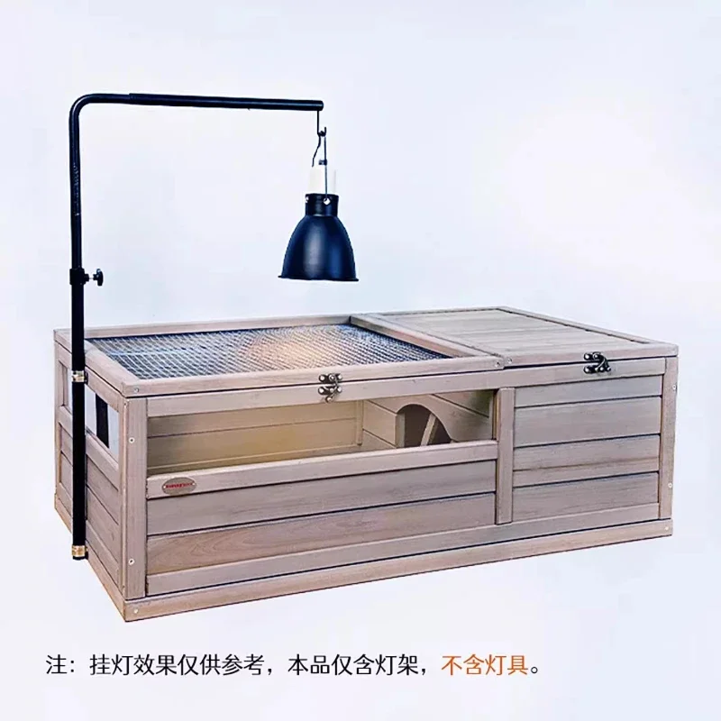 Tortoise feeding box, solid wood climbing pet incubator, rutin chicken incubator, python hedgehog large turtle box, crawler box
