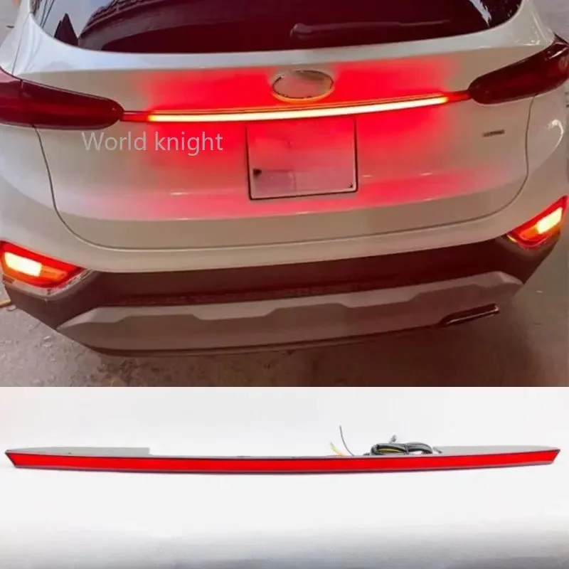 1PCS For Hyundai Santa Fe 2021-2022 Rear Bumper Tail Light LED Reflector Brake Lamp Warning turn Signal Driving Lamp