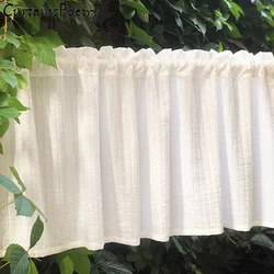 Tende per mantovana trasparenti da cucina bianche Tenda per finestra velata in voile per caffè per la fattoria Filtraggio della luce del paese 1 pannello con design a bolle