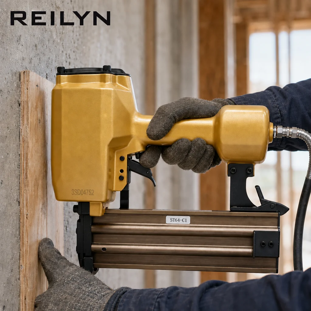 reilyn-16ga-concrete-brad-nailer-st64-c1-air-steel-stapler-straight-nail-gun-for-furniture-frame-assembly-cabinet-building