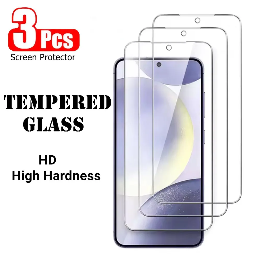 3 Stück Gehärtetes Glas für Samsung Galaxy A57 A37 A17 A56 A36 A16 A55 A35 A15 A54 A14 Displayschutz S23 S24 S25 FE 9H Glasfolie