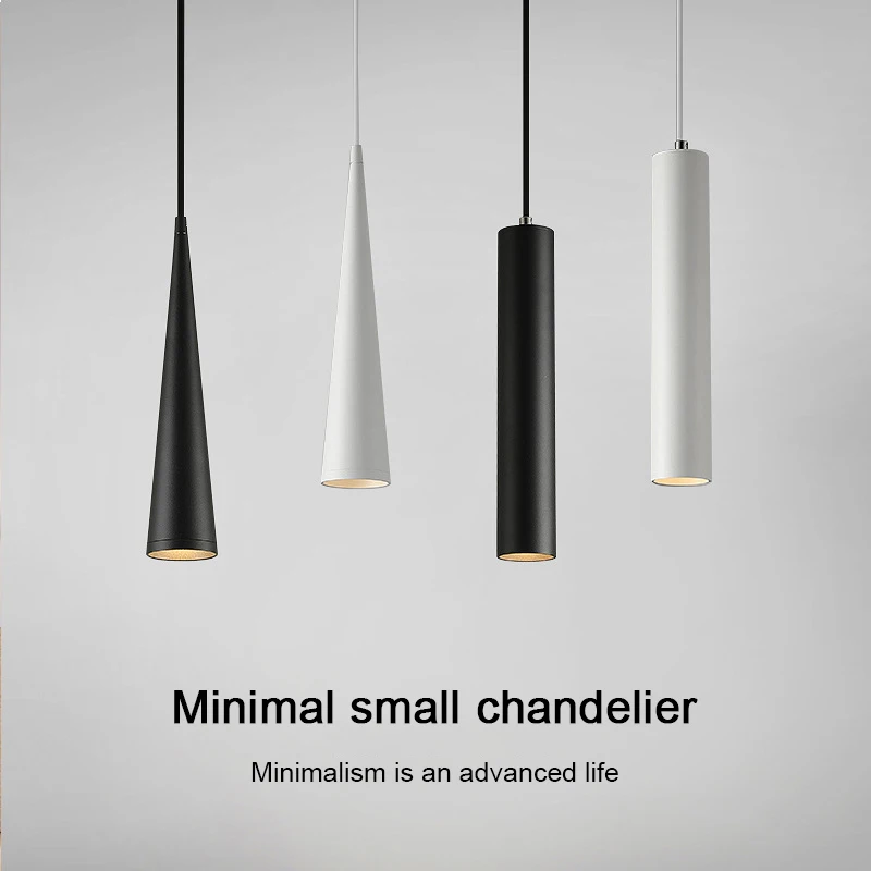 Modern Led Pendant Lights Black White for Kitchen Fixtures Bedroom Table Dining Room Hanging Lamp  Home Chandelier  bar light