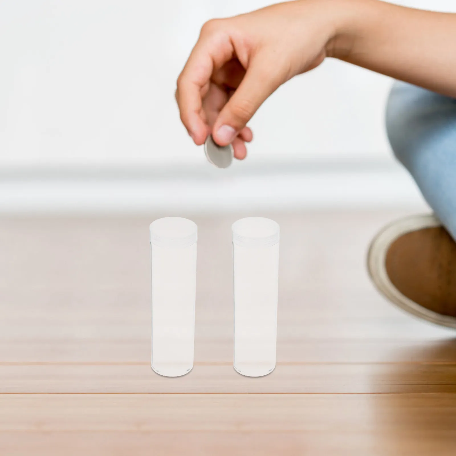 

8 прозрачных тубусов для хранения монет - высокопрозрачные пластиковые защитные цилиндры для коллекционеров монет - надежная защита