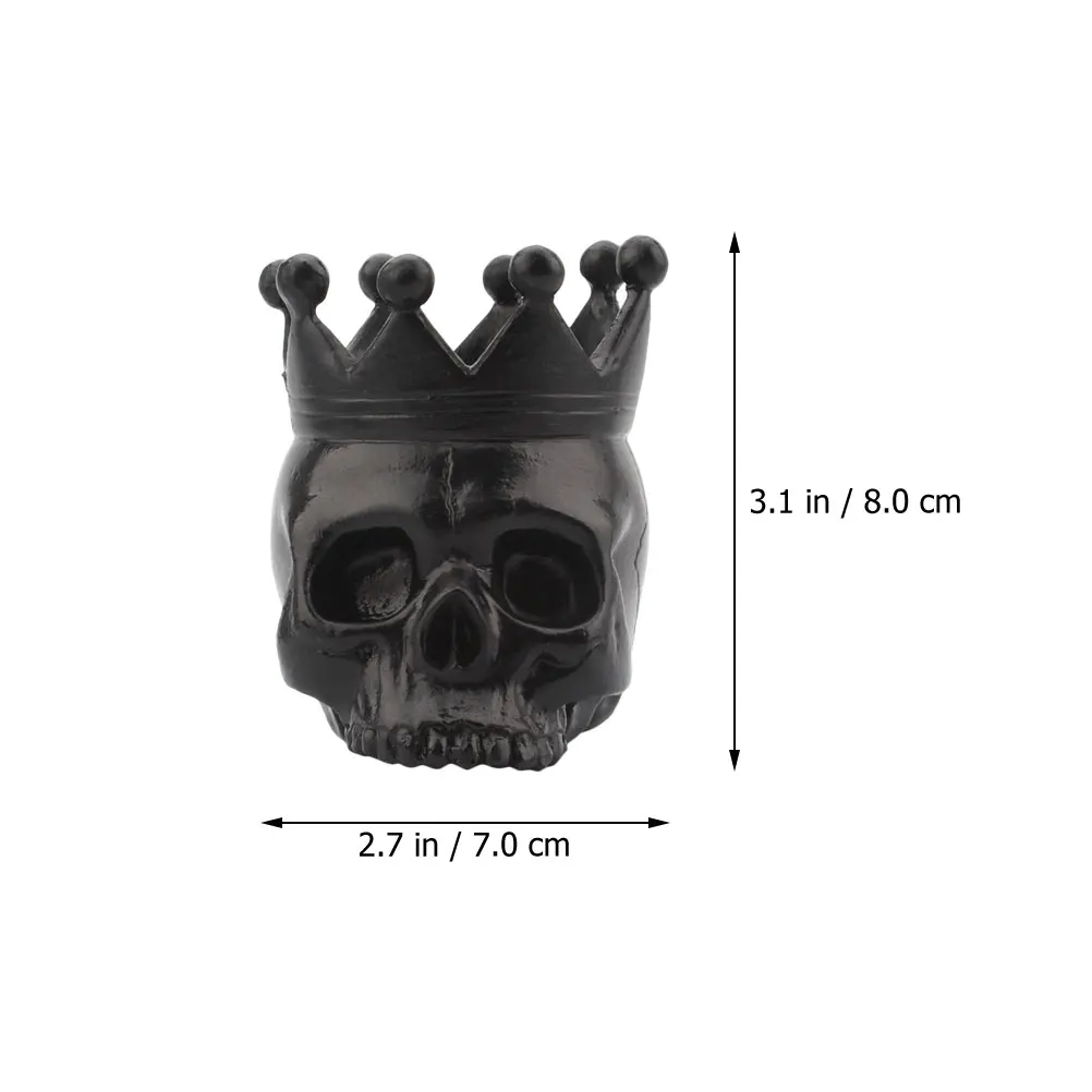 2 قطعة تاج الجمجمة حامل الهالوين الراتنج الشمعدان ديكور حفلة منضدية حامل هالوين الجمجمة ديكور حلية #6