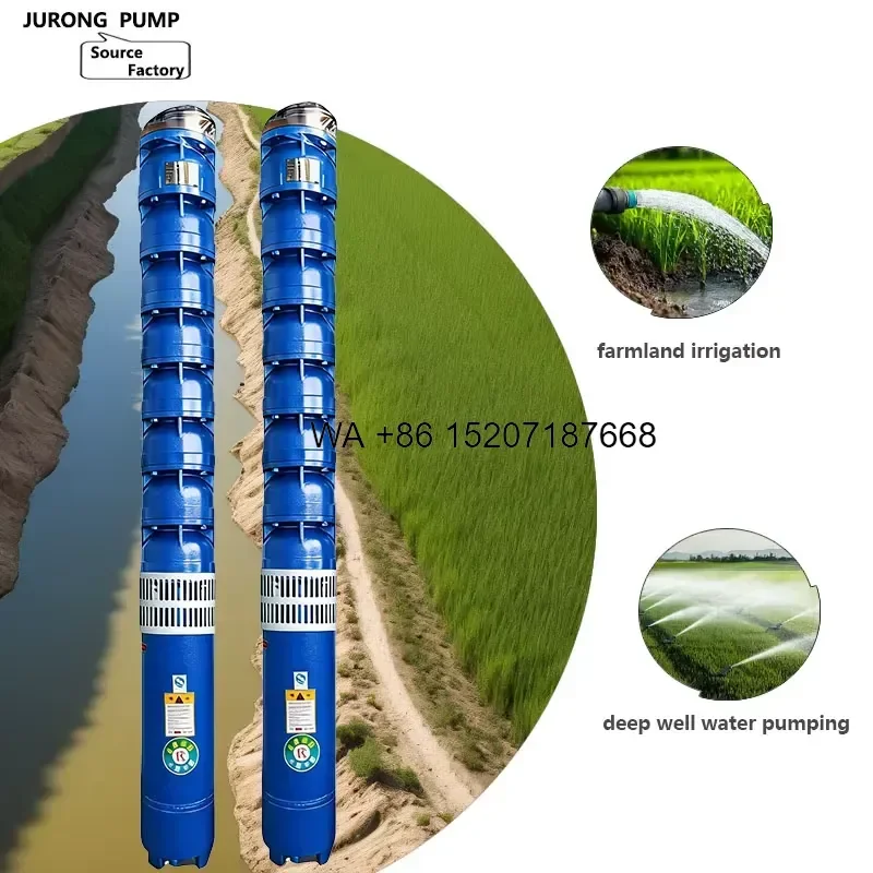 Wmwmnu Submersible Deep Well Centrifugal Pump 400m High Pressure Multistage Three Phase Motor for Irrigation Agriculture