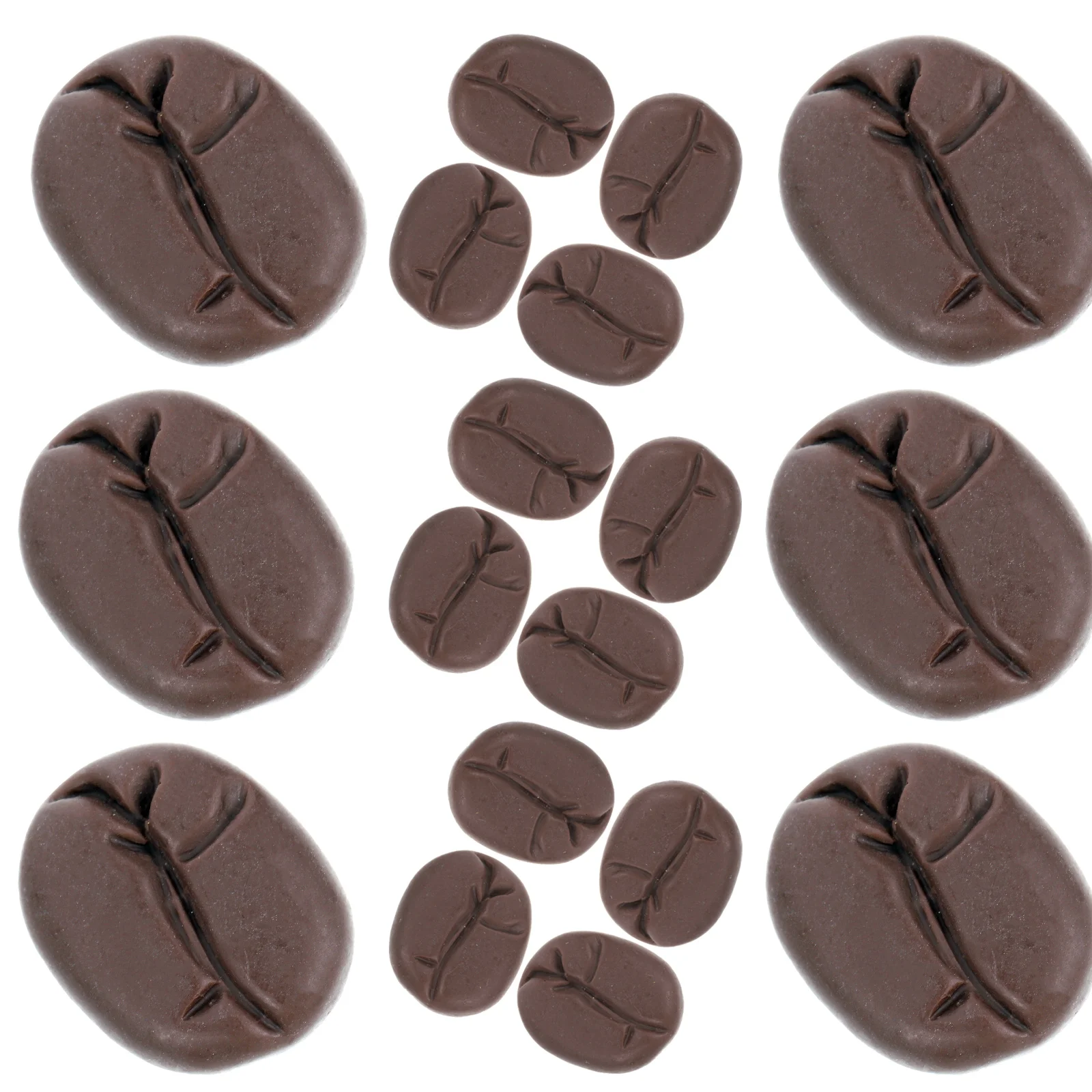 50 Pcs Food Simulated Coffee Beans Child Accessories Bar Decor Resin Fake Display Prop