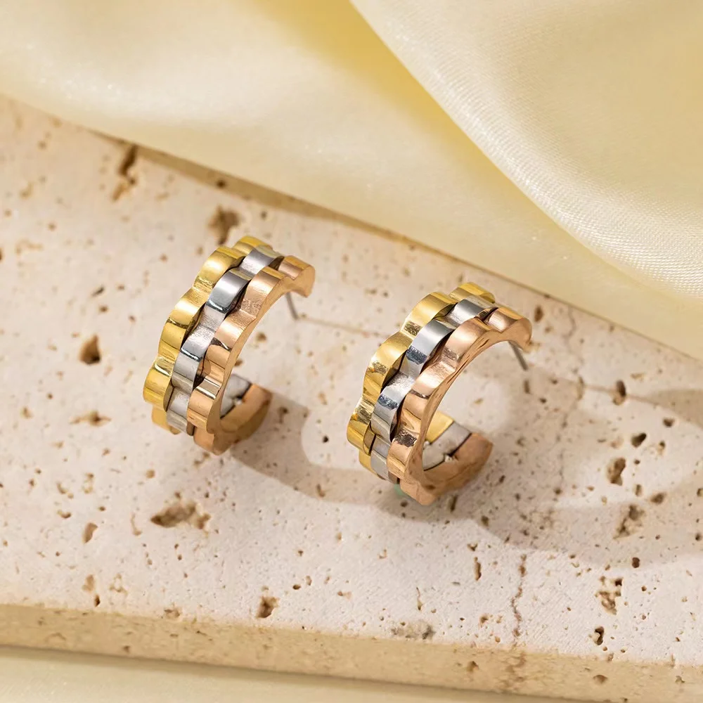 EILIECK 316L Edelstahl Phoenix-Blumen-Kreuz Geometrische Halskette Ohrringe für Damen Modisches Wasserdichtes Schmuckset Hochzeit – Detail 34