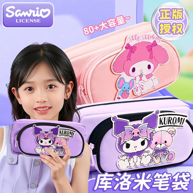 

Новый пенал Sanrio Cinnamoroll с героями мультфильмов, высокая красота, большая вместительная коробка для канцелярских принадлежностей, студенческая сумка-карандаш, подарок для девочки