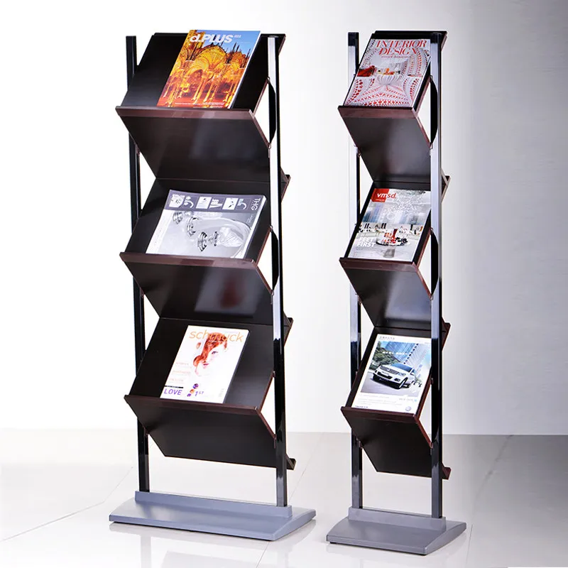 Shopping mall counter information rack Floor-to-ceiling vertical magazine storage display rack Brochure Multi-layer storage Adve