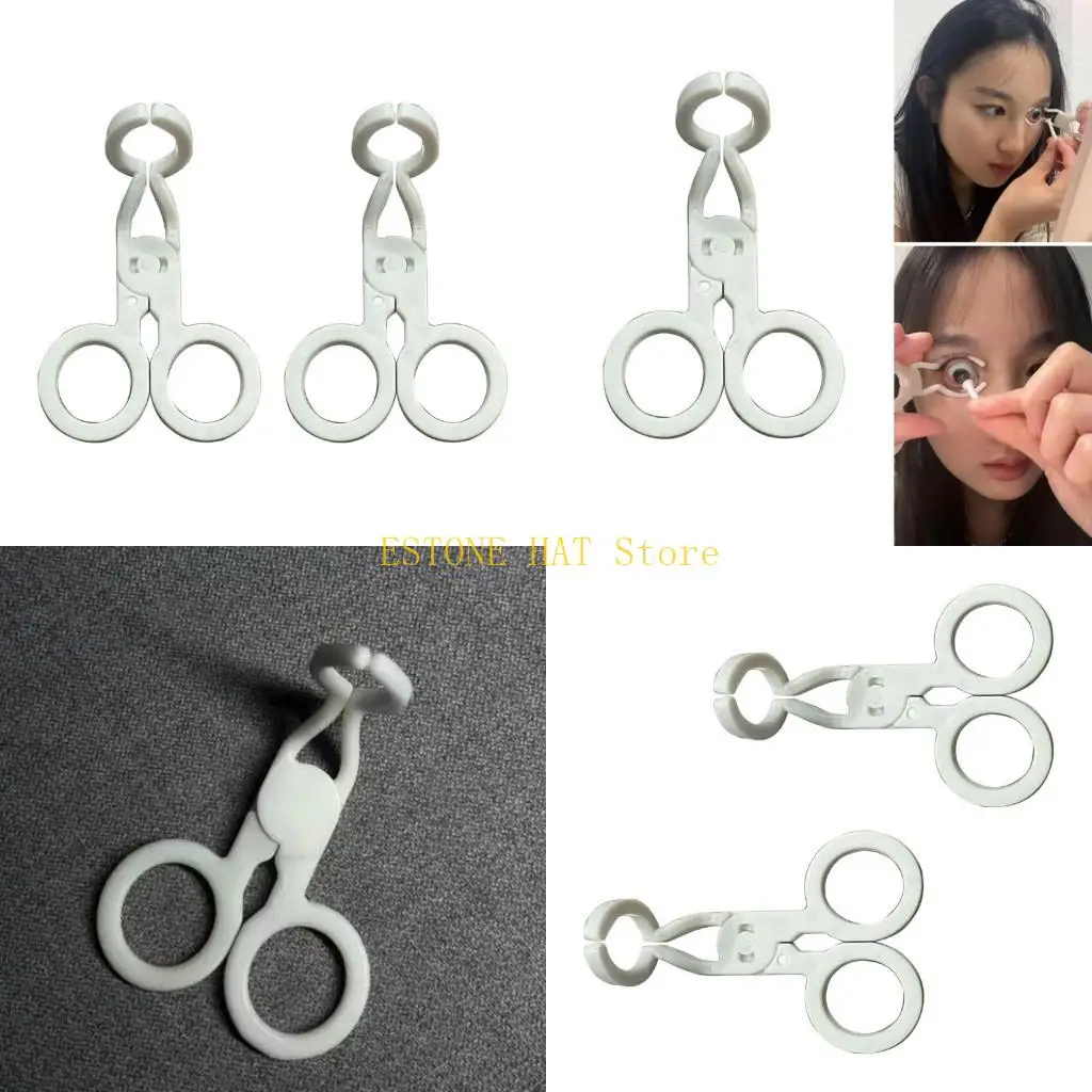 49MF 2PCS/مجموعة العدسات اللاصقة المدمجة المحمولة أداة مزيل إدراج للنساء في الرحلات يضمن ارتداء عدسة مريحة