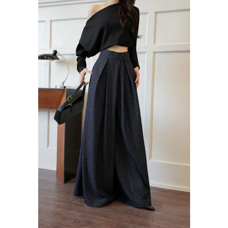 

Loose Wide Leg Floor Length Casual Pants for Teenagers Outdoor New Style with A Hanging Feeling Loose and Comfortable Pants
