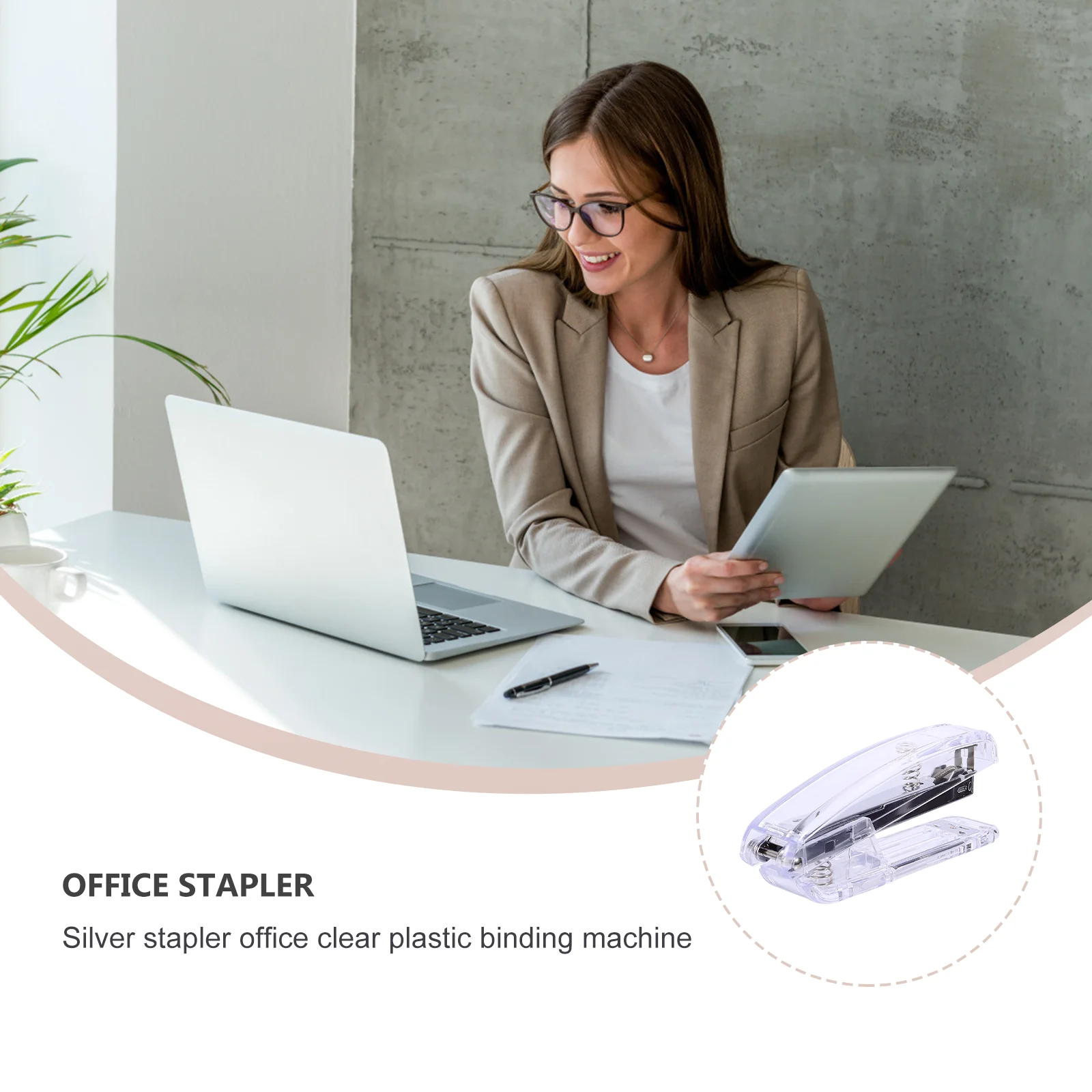 

1pc Stapler Portable Desk Tool for School Office Supplies Creative Practical Plastic Alloy Hardly Jams Cute