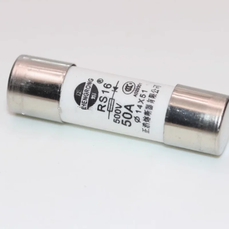 10 PCS Fused core RS16 14 * 51 500V 63A 50A 40A 32A 25A 20A fast melting fuse