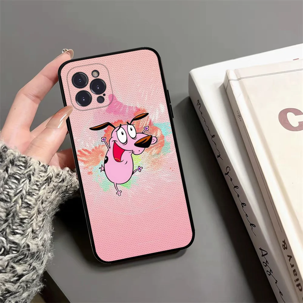 D-Dog-Courage-The-Cowardlys Phone Case For iPhone 15 14 13 12 Mini 11 Pro XS Max X XR SE 6 7 8 Plus Soft Silicone Cover image 4