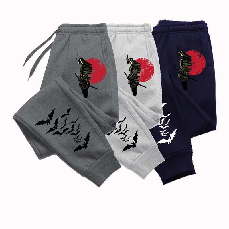 

Anime Samurai Print Men's Sport Pants with Pocket Running Training Pants Fall and Winter Jogging Pants S-3XL