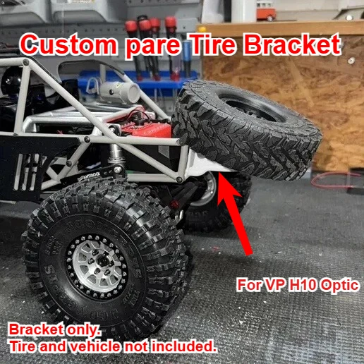 For VP H10 Optic 1/10 RC Off Road Crawler Vehicle Spare Tire Bracket Custom Model Number Decorative Styling Decor Upgrade Parts