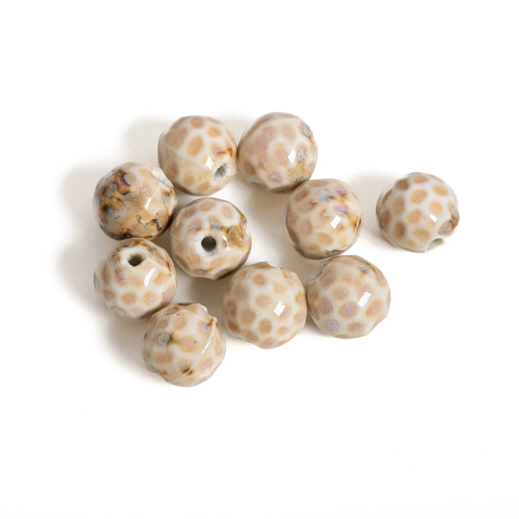 10 stuks luipaard keramische kralen van hoge kwaliteit porseleinen sieradenaccessoires voor het maken van sieraden # MY262
