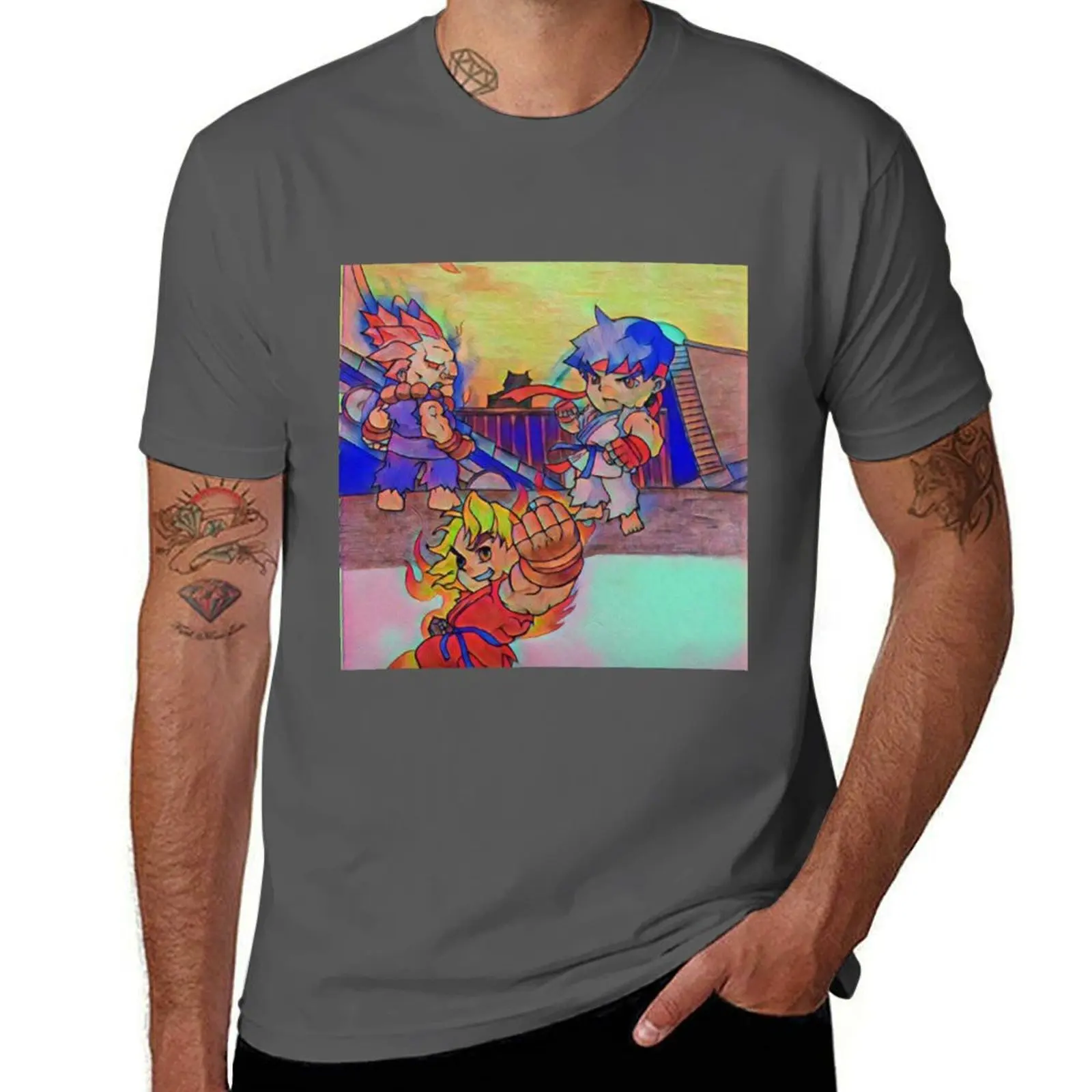 

street fighter T-Shirt graphic shirts Man t-shirt customizeds cheap stuff funny t shirts men