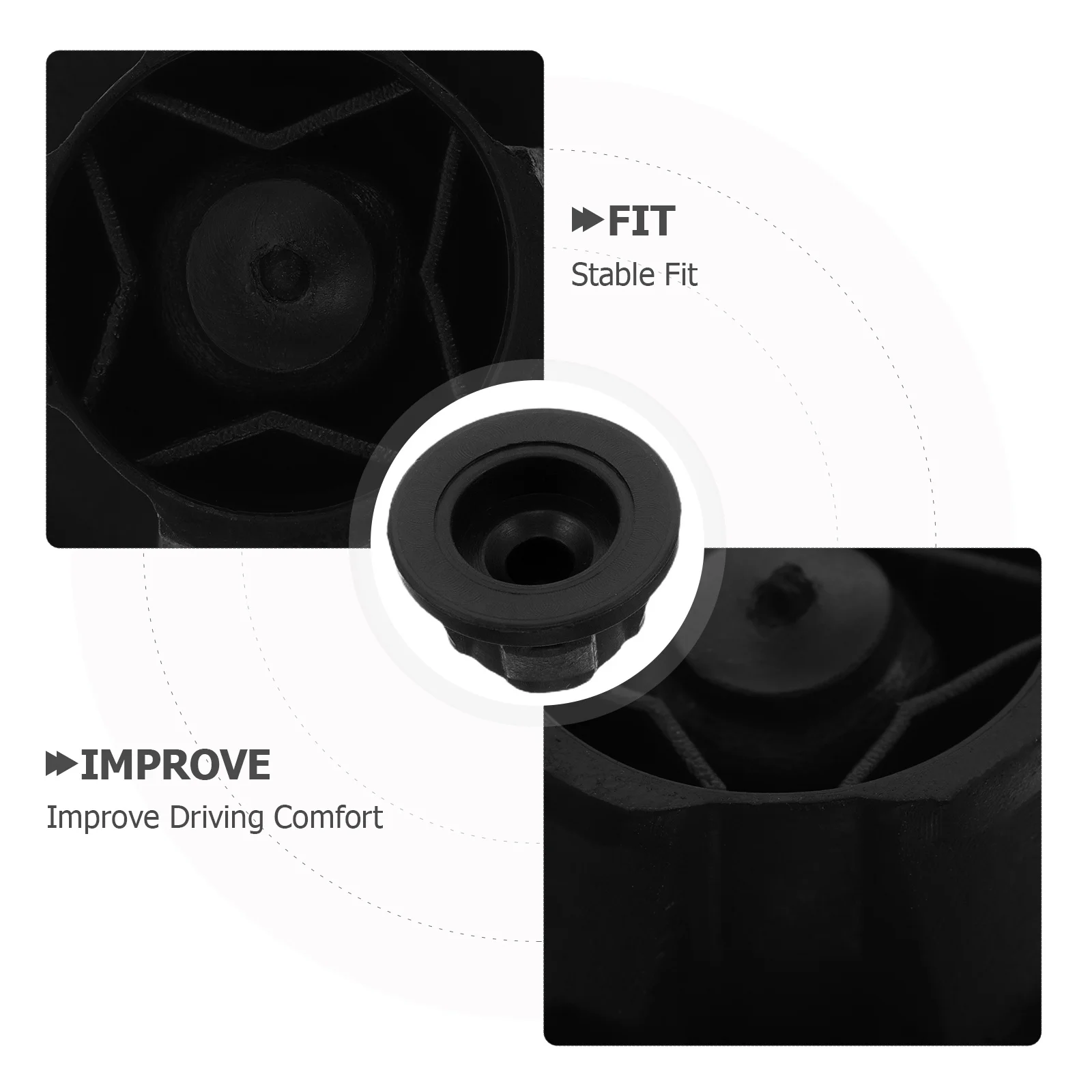 10pcs Engine Cover Mounting Rubber Grommets Vibration Dampening All Weather Reliable Black Auto Accessories Car Parts