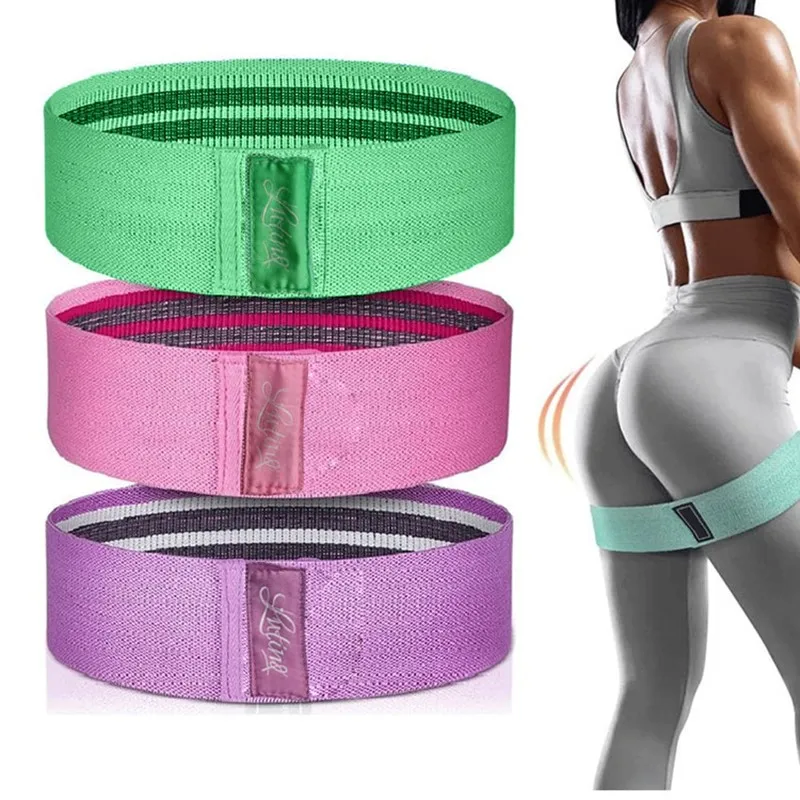 WorthWhile Stretch Hip Resistance Bands Yoga Legs Butt Anti Slip Elastic Fitness Bodybulding Exercise Workout Equipment