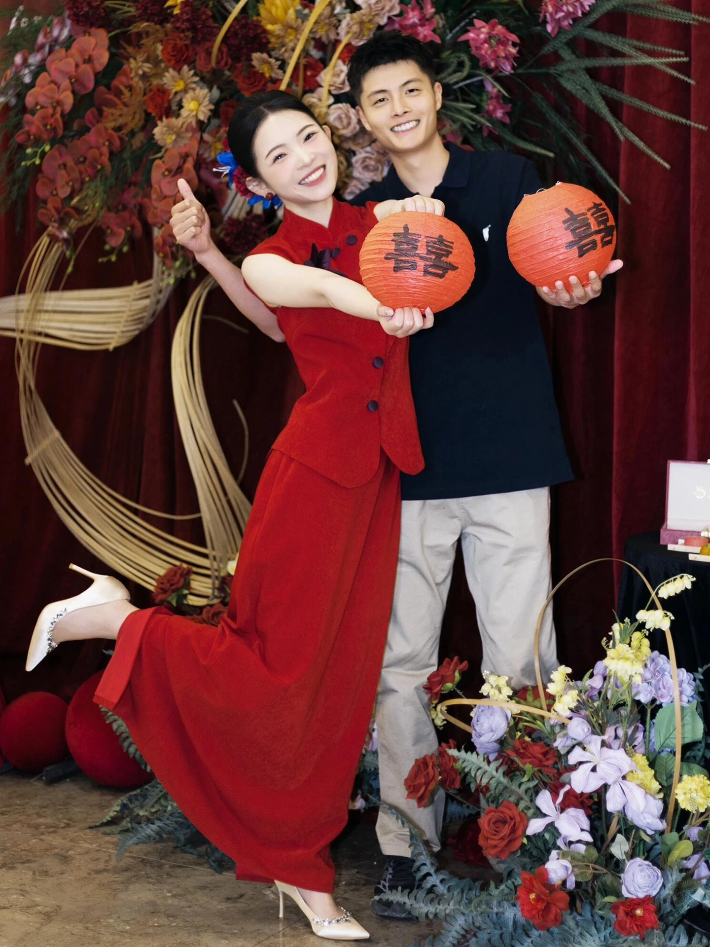 

Red Wedding Dr New Chinese Sle Bride Improved Version for Wedding Day Celebration Beautiful Suit Set