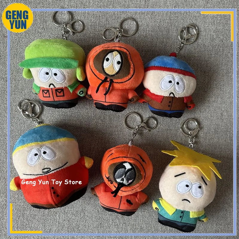 South Park The Stick of Truth Figure Keychain Backpack Pendant Kyle Cartman Kenneth Stan Doll Kids Charm Christmas Gift Toys