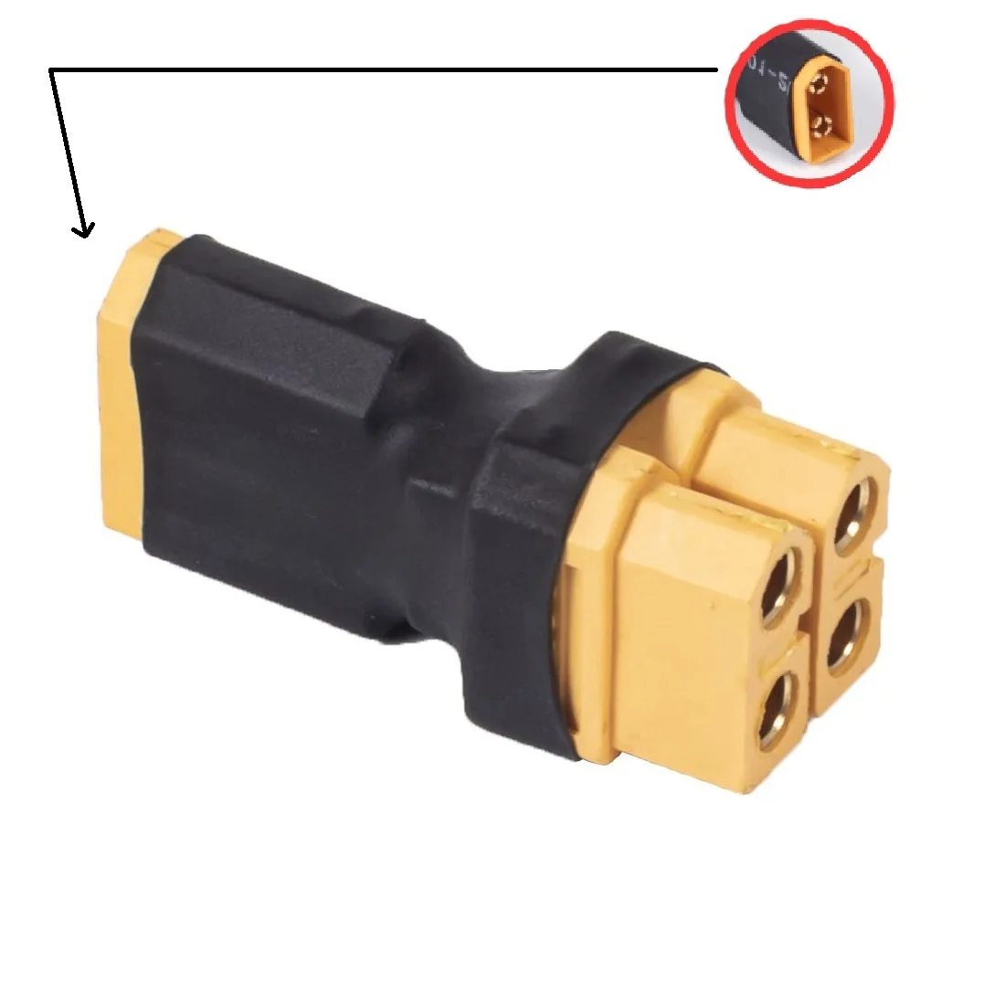 1/2PCS XT60 male female Parallel Plug Adapter Converter Connector Cable Lipo Battery Harness Plug Wiring Replacement Part