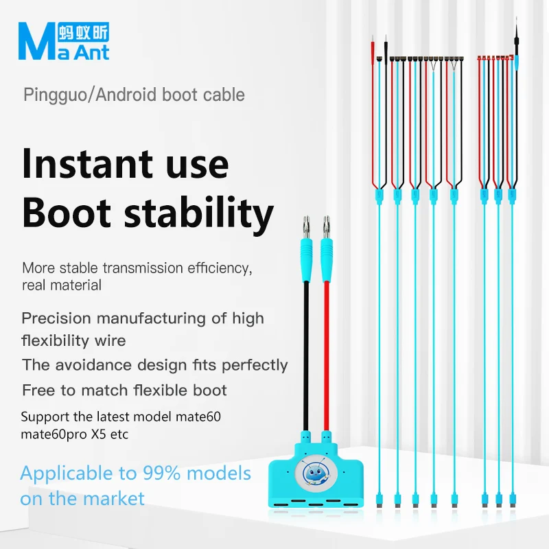 MaAnt-fuente de alimentación KJ-1 DC, Cable de prueba de corriente para teléfono 6G ~ 14PM y Android, Línea de Control de arranque, extensor de Cable de alimentación