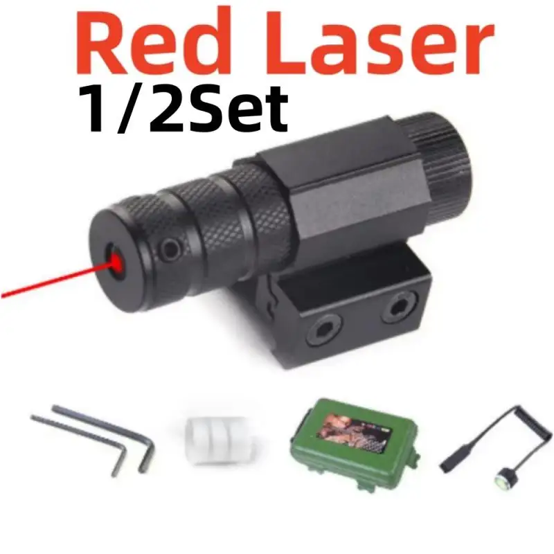 Tactical Red Green Dot Laser Sight Scope 11mm 20mm Adjustable Picatinny Rail Mount Rifle Pistol Airsoft Laser With Batteries