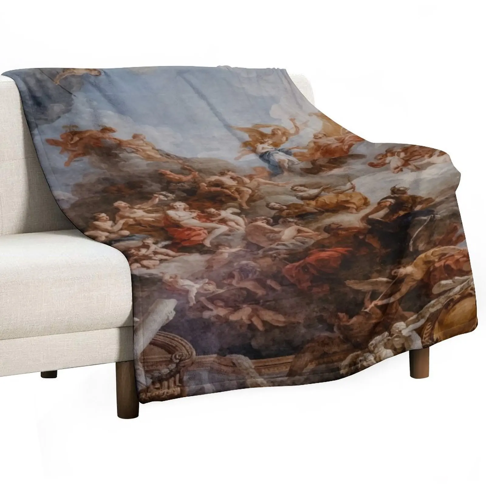 The Apotheosis of Hercules From Palace of Versailles Throw Blanket Bed linens Sofas heavy to sleep Decorative Sofa Blankets