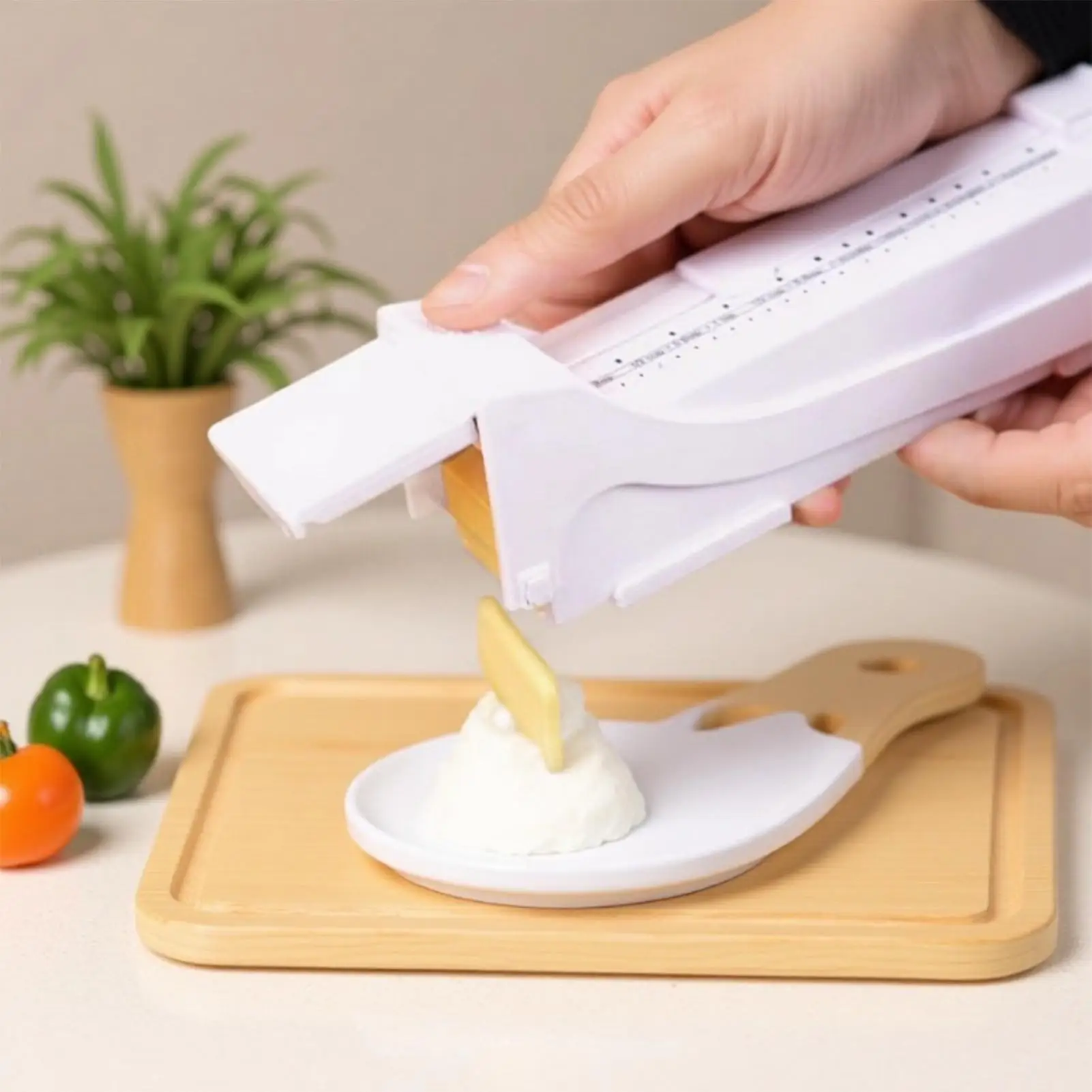 Butter Cutter with Measurement Marks Stick Butter Slicer Cheese Splitter Kitchen Tool Dishwasher Safe for Cakes Bread Baking