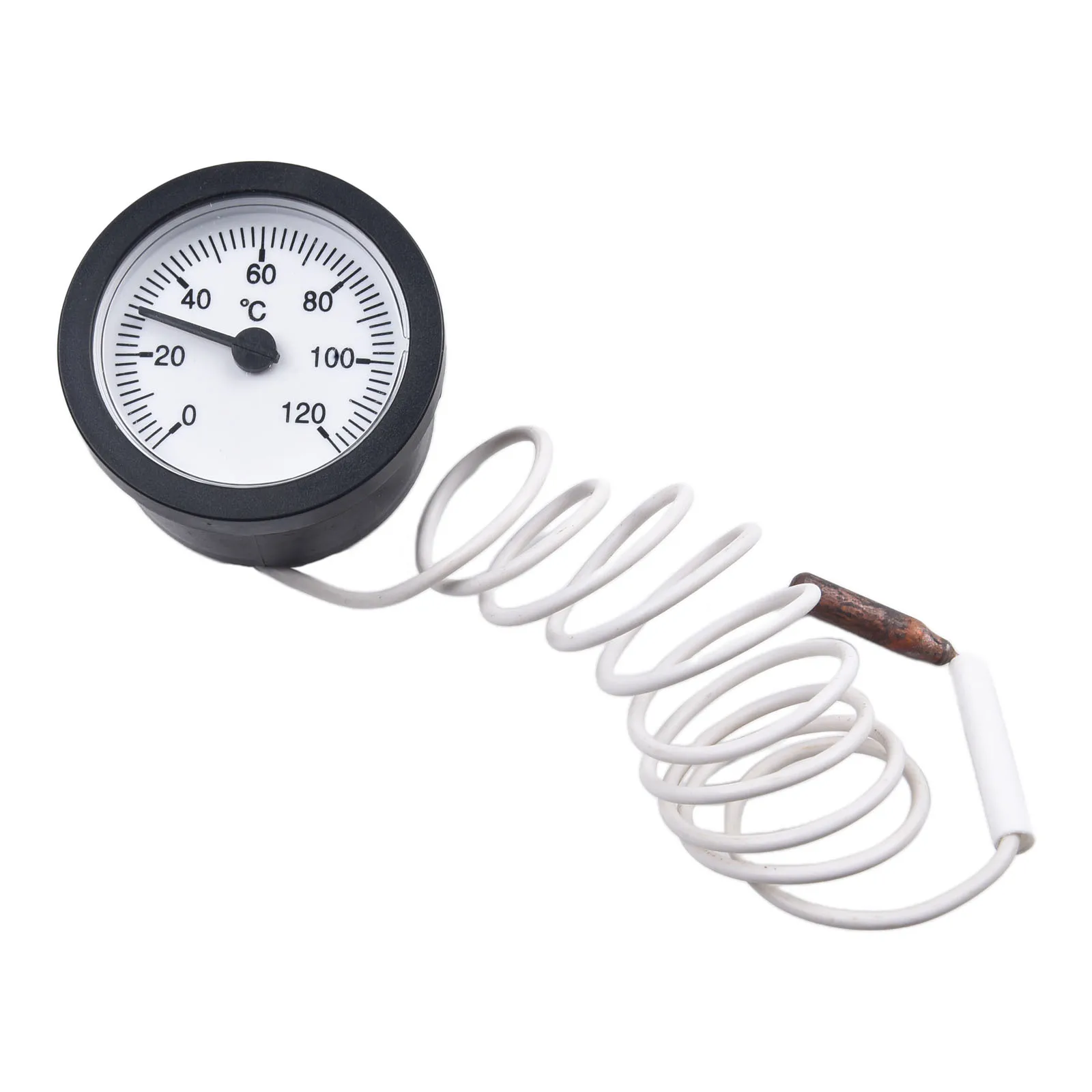 Capillary Temperature Gauge 0-120C 1m Sensor Brass For Dial Thermometer For Water Oil Boiler Heating Cooling System Monitoring T