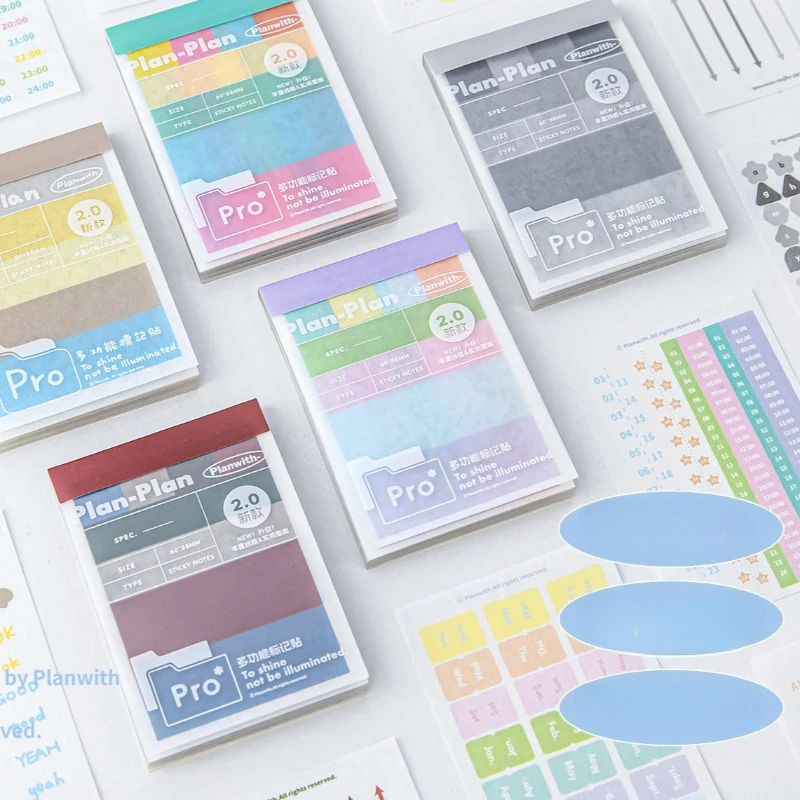 Student Multifunctional Memo Stickers Colorful Message Tabs for Journaling Notebooks Index Flags for Scrapbooking Daily Notes