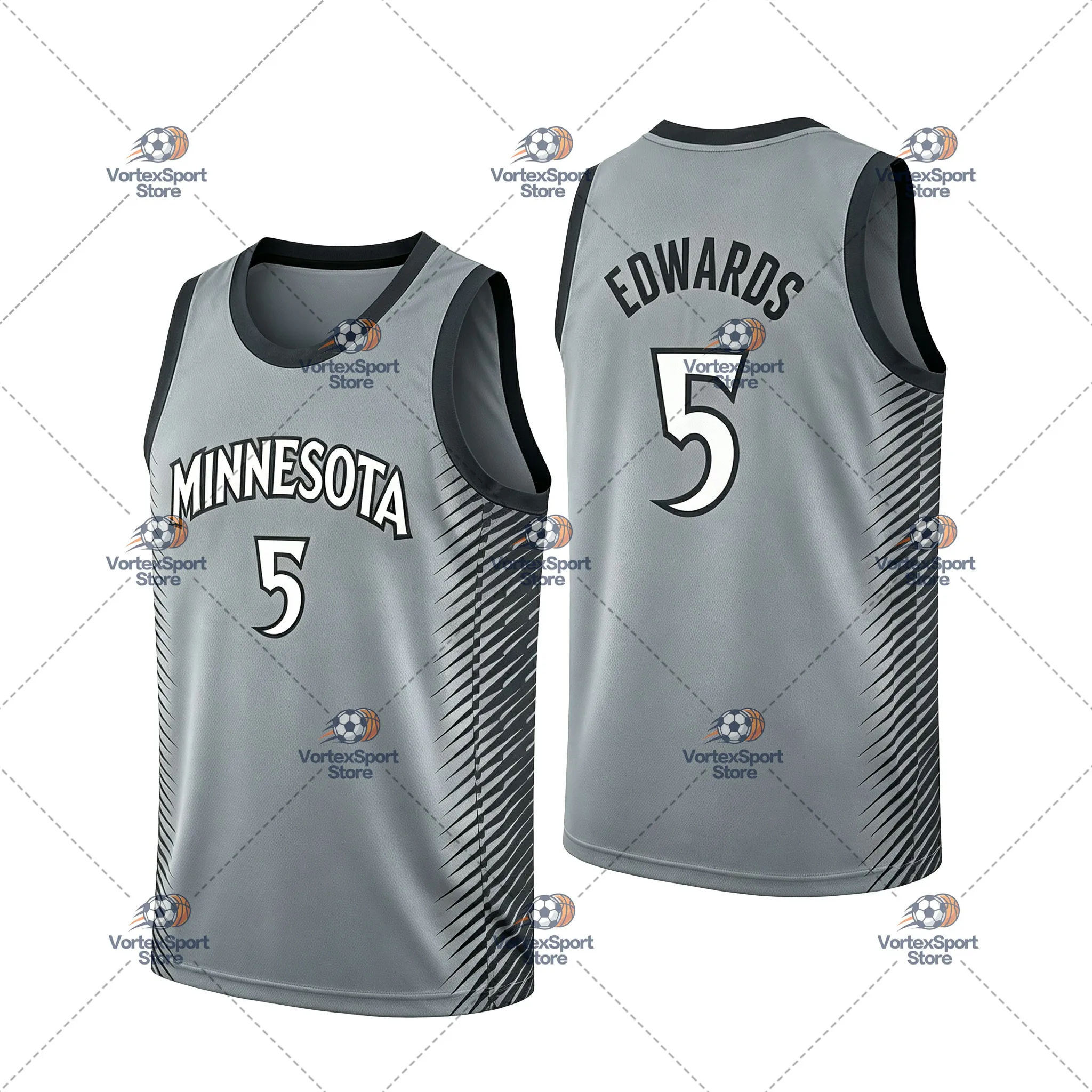 Kinder NO.5 Edwards Basketball Star Schnelltrocknende Weste Herren Ärmelloses O-Ausschnitt Basketball Sport Fitness Trainings-Trikot – Detail 9