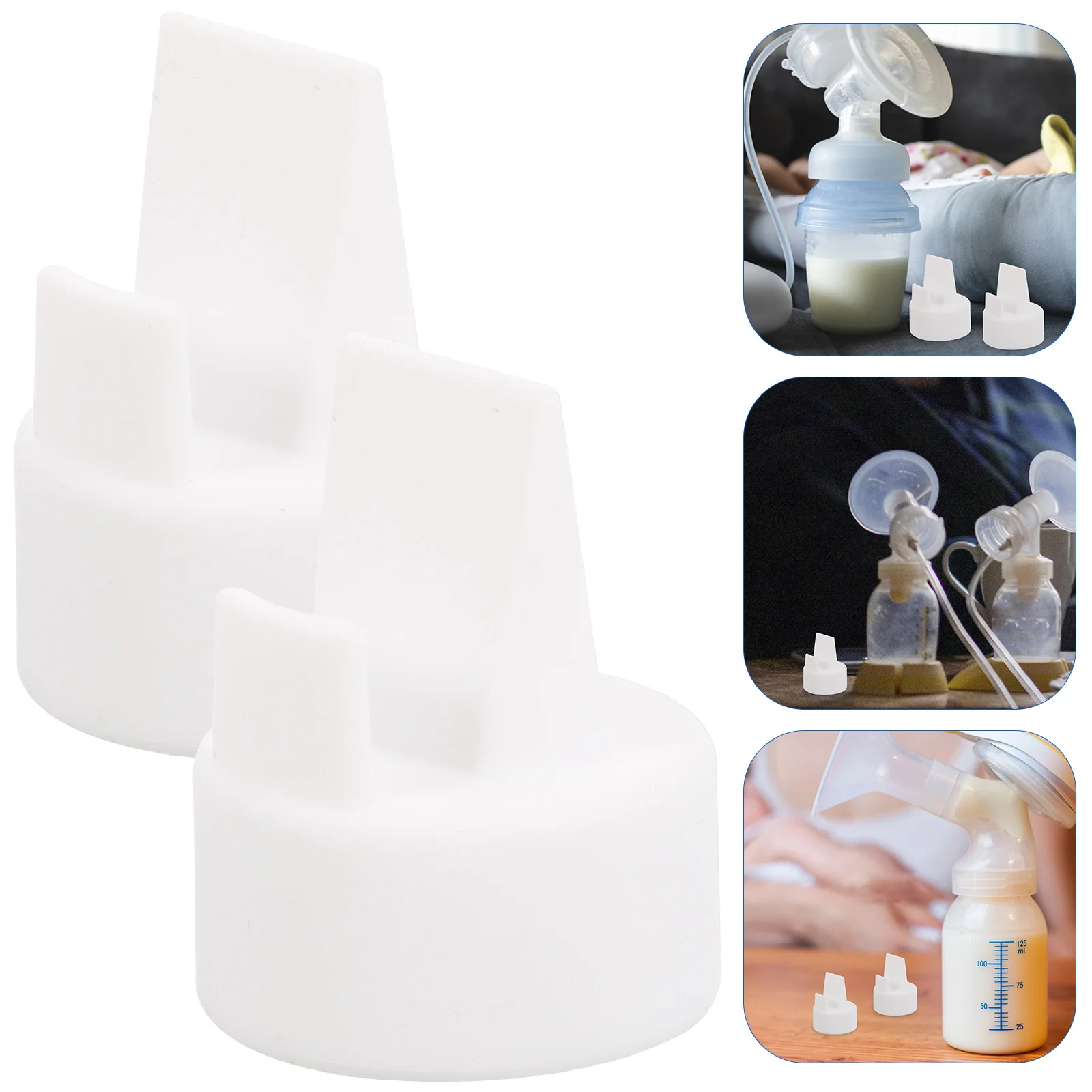 أجزاء مضخة الثدي لوازم ضخ صمامات استبدال المهنية الصغيرة سيليكون مضخات Duckb الفم فراغ #6