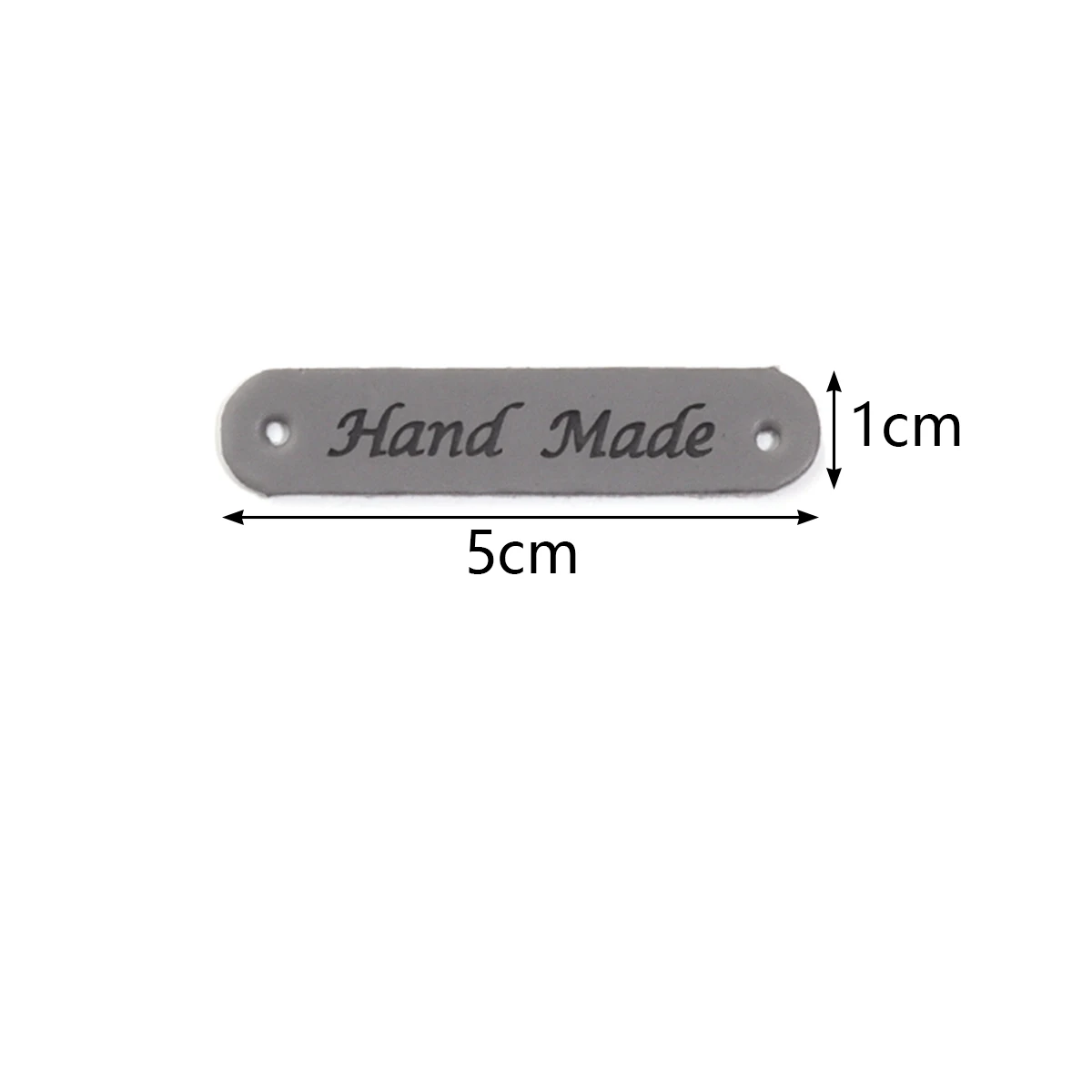 20pcs/lot 1x5cm PU Leather Handmade Two Hole Embossed Leather Label For Garment Bag Needlework Decoration Accessories Wholesale