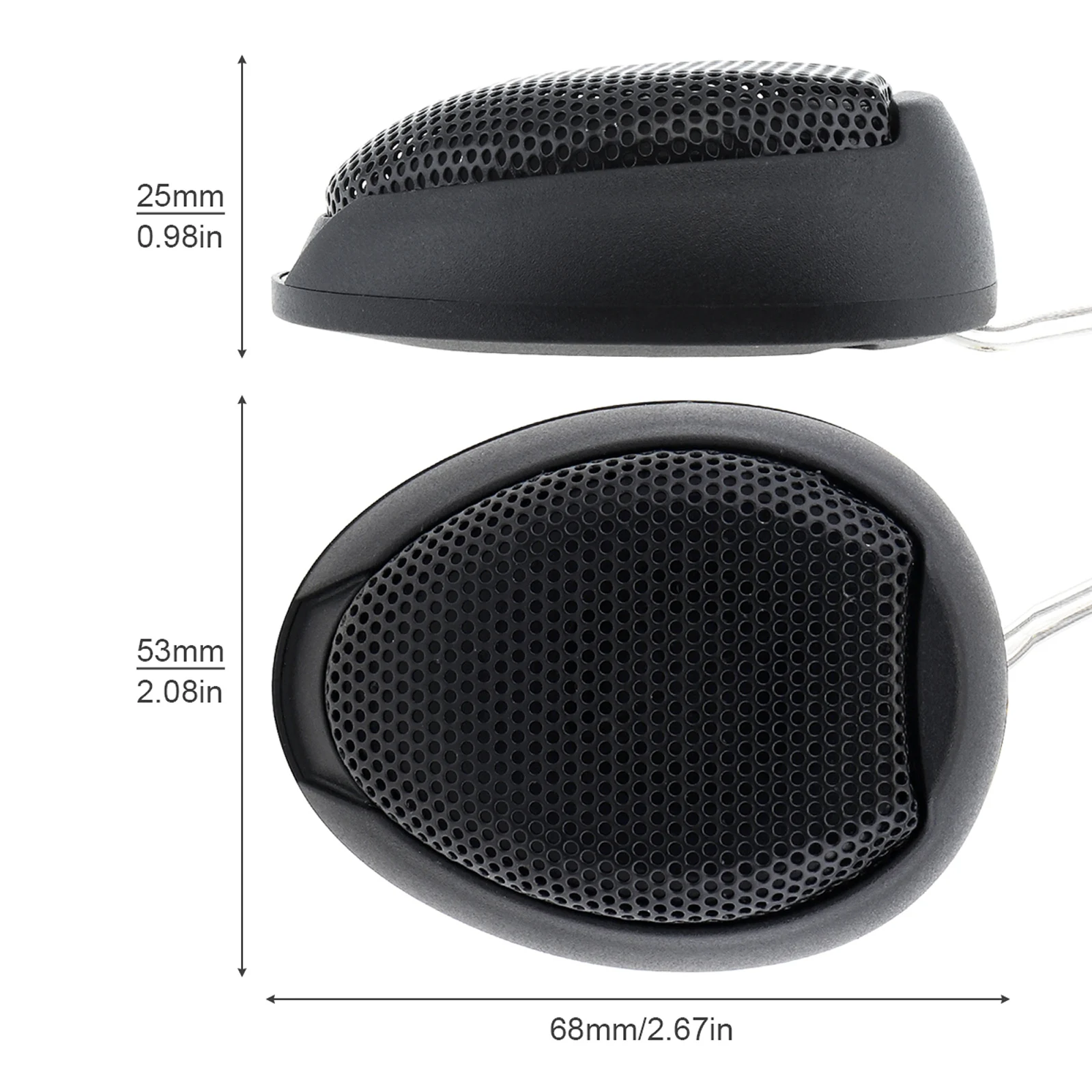 2pcs Universal 1000W TW-106 High Efficiency Mini Dome Tweeter Speakers for Car Audio System, Component Tweeter System