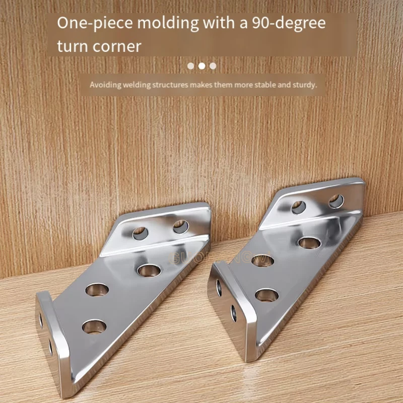 

90° Right Angle Triangle Support Bracket Chair Reinforcement Hardware Anti-Slip Angle Iron with Pre-Drilled Holes