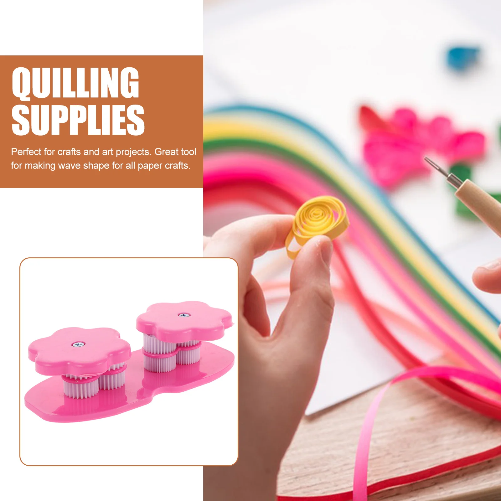 Paper Quilling Tool Wave Pattern Maker for DIY Paper Curling Machine Artwork Craft Projects Sturdy Plastic Quilling Crimper