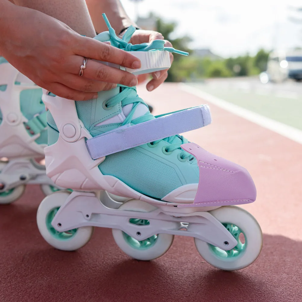 

2 Pairs Scroll Wheel Skate Boots Toe Guards for Roller Skates Protective Gear Skating