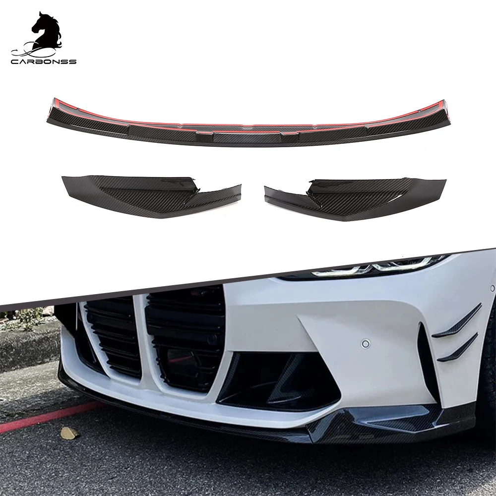 

Modification Hot Sales Dry Carbon Fiber Body Kit 3PC MP Type Front Bumper Lip Fit for G82