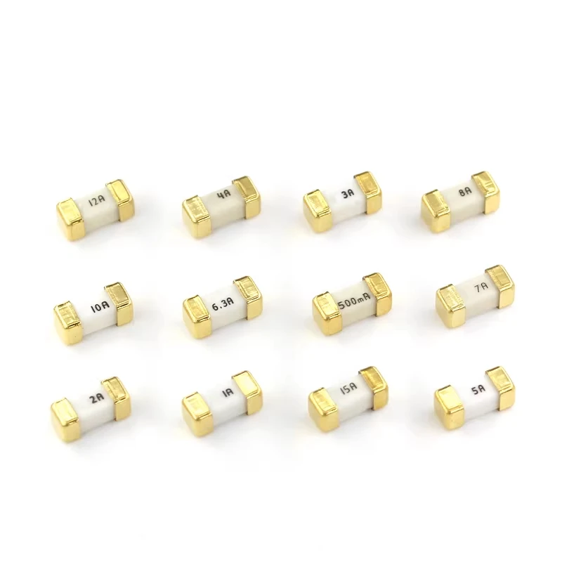 20PCS Gold Silver 1808 125V 250V AC 0451 SMD Fast blow Fuse 1A 2A 3A 4A 5A 6A 7A 8A 10A 12A 15A 20A 30A 40A  2410 ultra-rapid