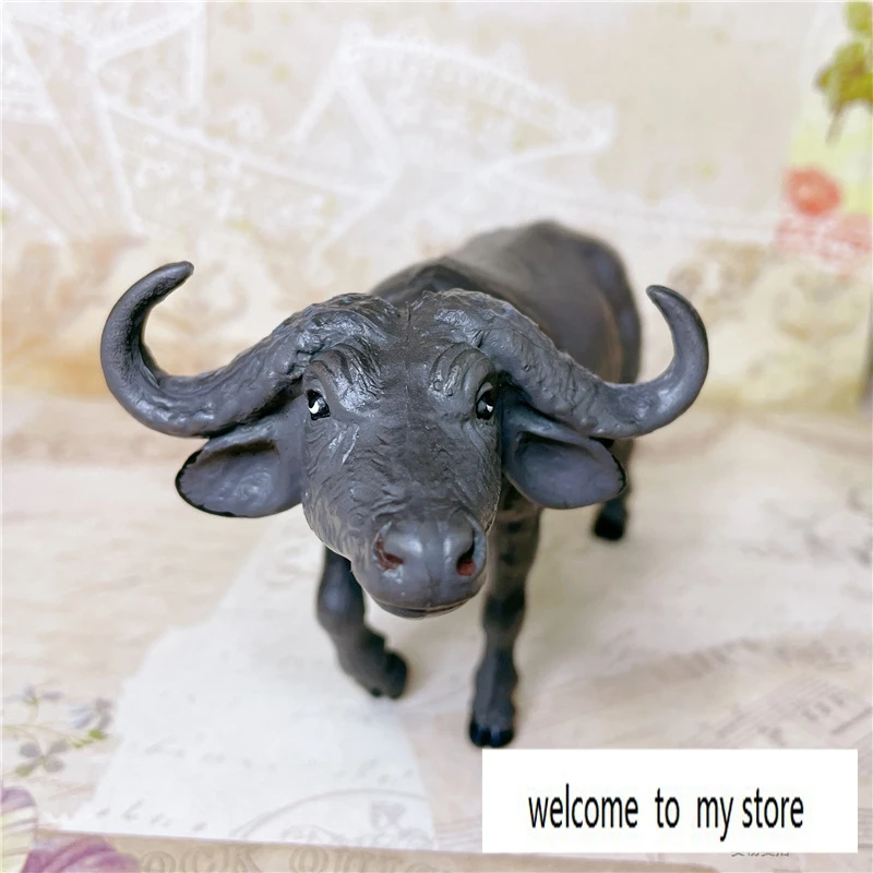 pvc  model   THREE/ A  buffalo  scene decor ornament