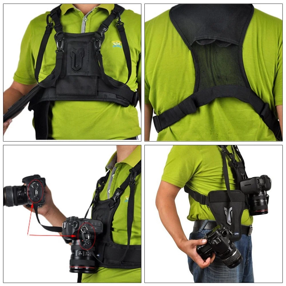 Imagem -04 - Carrier ii Multi Dual Câmera de Transporte Peito Harness Sistema Vest Quick Strap com Coldre Lateral para Canon Nikon Sony Pentax Dslr