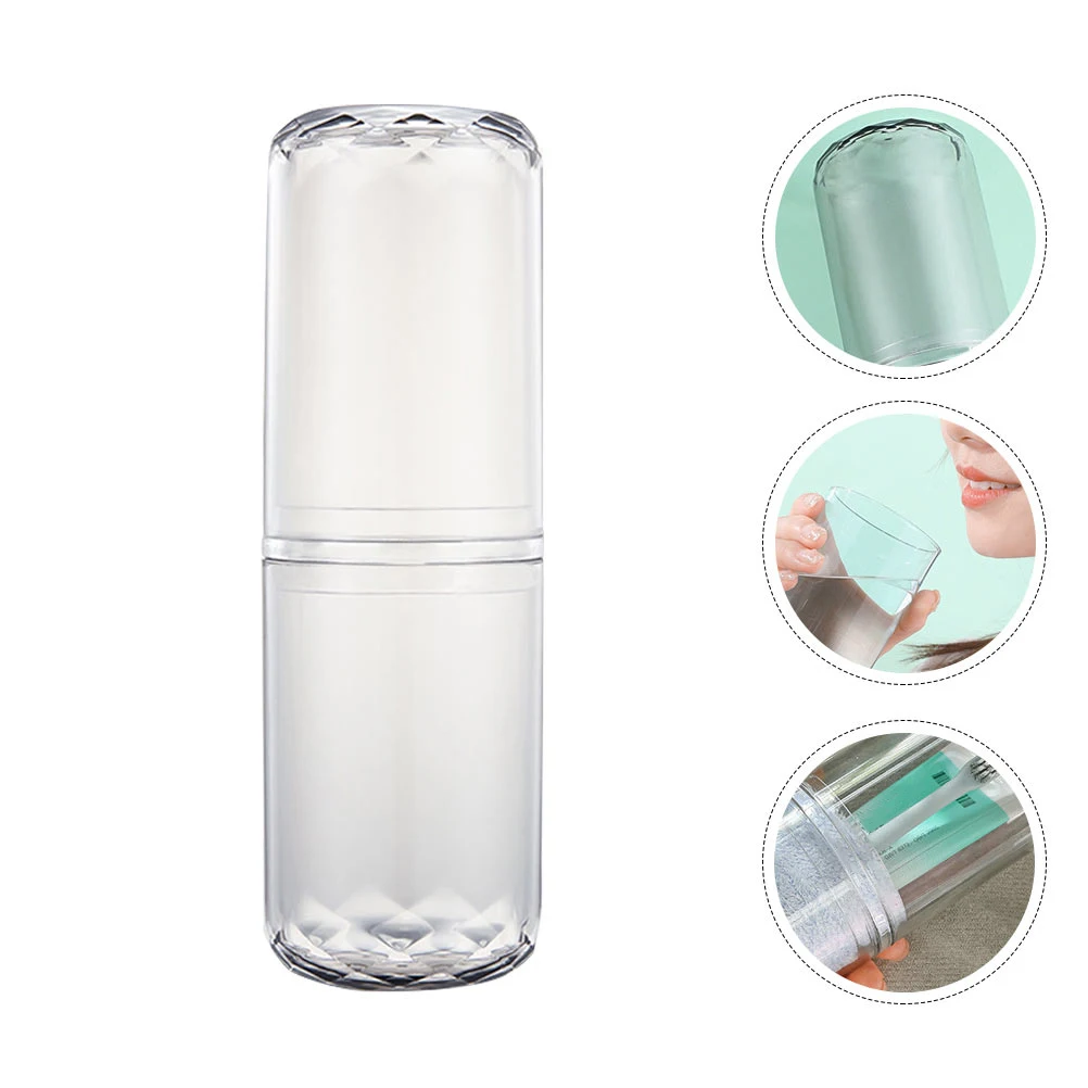 1Pcs Travel Toothpaste Holder Transparent Portable Toothbrush Cup Compact Lightweight Wash Storage Container Bathroom Use