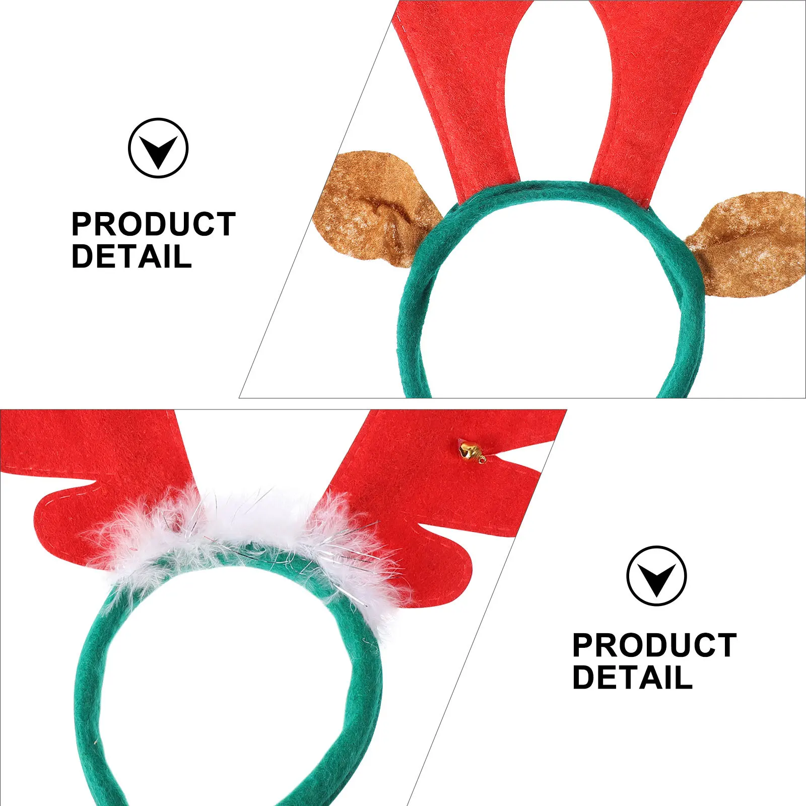 

6 Pcs Head Bands Xmas Headband Hair Accessories Christmas Antler Clasp Headpiece Hoop Headwear