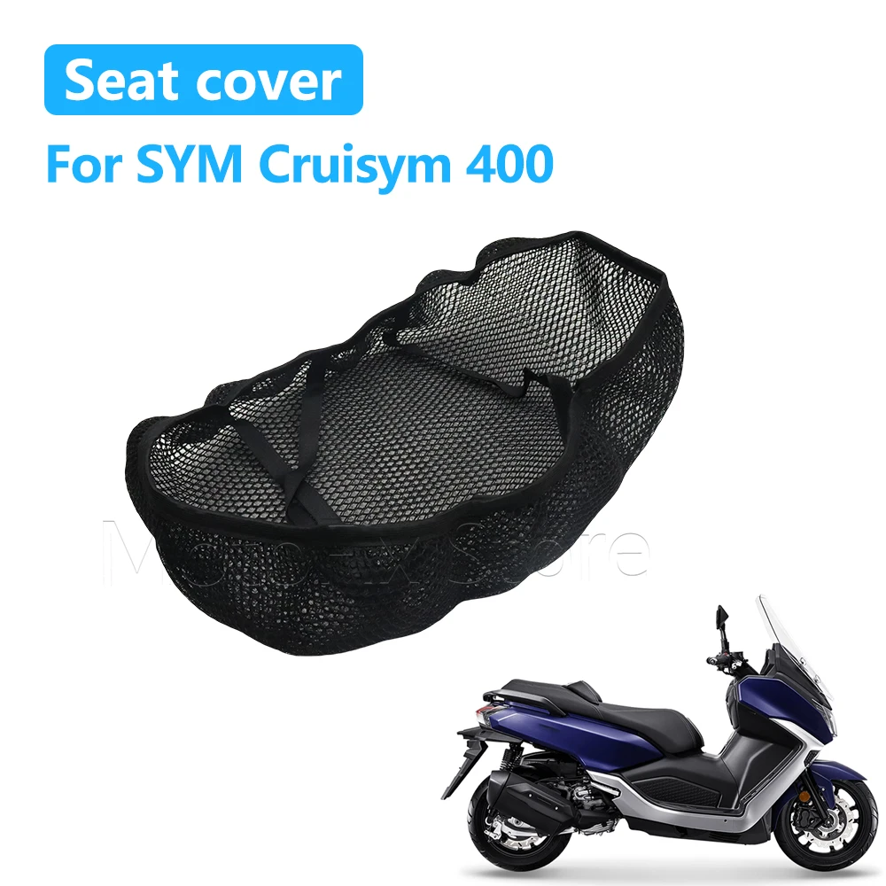 

For SYM Cruisym 400 Motorcycle Seat Cover 3D Mesh Fabric Seat Non-Slip Breathable Heat insulation Protect Cushion