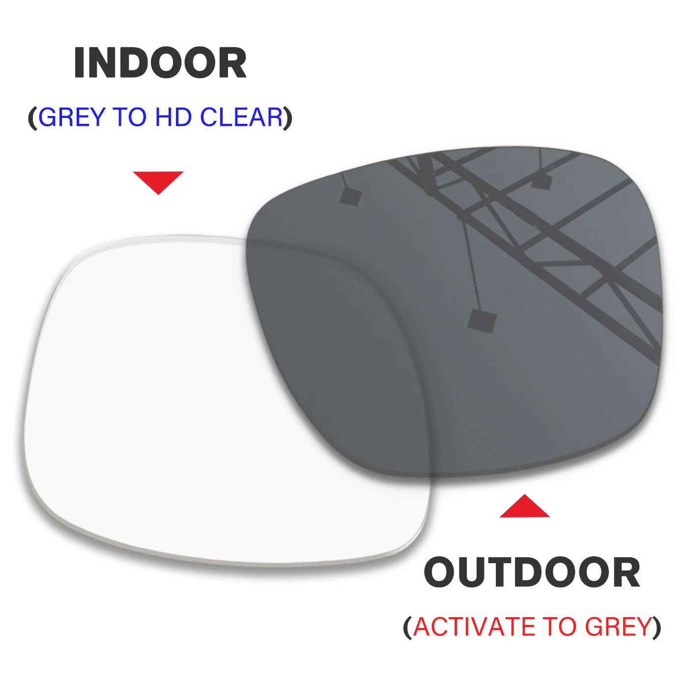 Photochromic 1.5MM Replacement lenses for Meta Wayfarer(Gen2) RW4012 53mm, Anti-Scratch & Impact Resistant