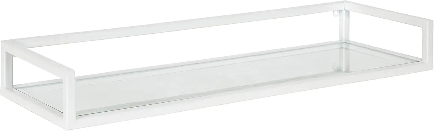 Blex Modern Wall Shelf, 24 x 8 x 3, White, Chic Floating Shelf for Wall Display and Storage